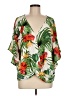 Umgee 100% Polyester Tropical Green Kimono Size M - photo 1