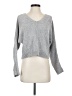 Pink Rose 100% Polyester Metallic Gray Pullover Sweater Size XS - photo 1