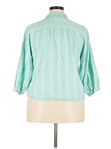 LC Lauren Conrad 3/4 Sleeve Button-Down Shirt (view 2)