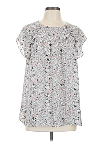 Ann Taylor LOFT Outlet Short Sleeve Blouse (view 1)