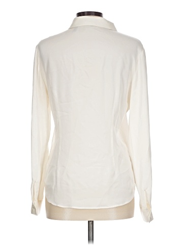 Theory Long Sleeve Silk Top (view 2)