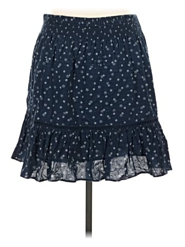 Madewell Smock-Waist Ruffle Mini Skirt in Bandana Flower (view 2)