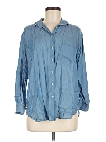 Ann Taylor LOFT Long Sleeve Button-Down Shirt (view 1)