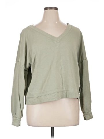 Madewell Hemp-Cotton V-Neck Sweatshirt (view 1)