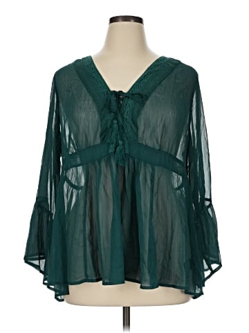 Torrid 3/4 Sleeve Blouse (view 1)