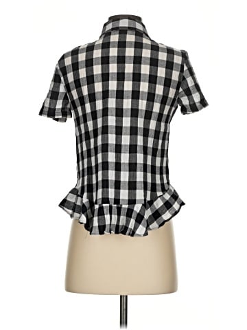 Madewell Peplum Button-Down Shirt in Gingham (view 2)