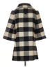 Bebe Checkered-gingham Ivory Coat Size S - photo 2