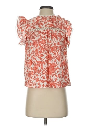 Aqua Short Sleeve Blouse (view 1)