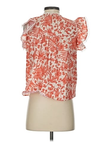 Aqua Short Sleeve Blouse (view 2)