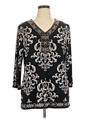 JM Collection 3/4 Sleeve Blouse (view 1)