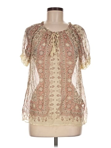 Joie Short Sleeve Silk Top (view 1)