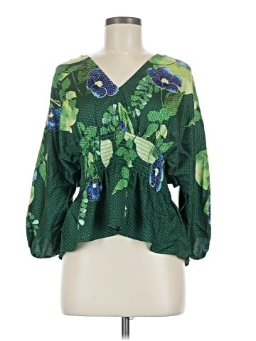 White House Black Market 3/4 Sleeve Blouse (view 1)