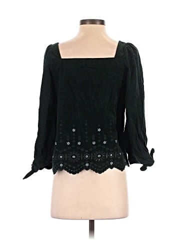 Madewell Embroidered Eyelet Corduroy Tie-Sleeve Top (view 2)