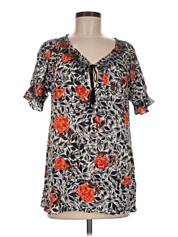Joie Short Sleeve Silk Top (view 1)