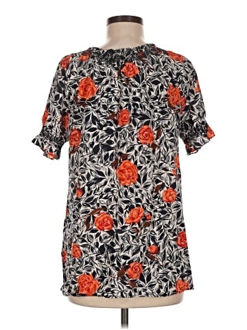 Joie Short Sleeve Silk Top (view 2)