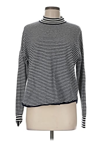 Madewell Stripe-Mix Ashbury Mockneck Sweater (view 1)