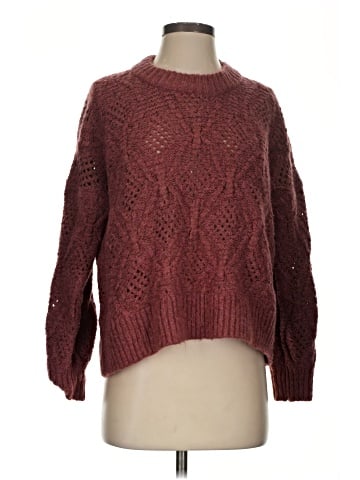 Madewell Cayden Pointelle Balloon-Sleeve Pullover Sweater (view 1)