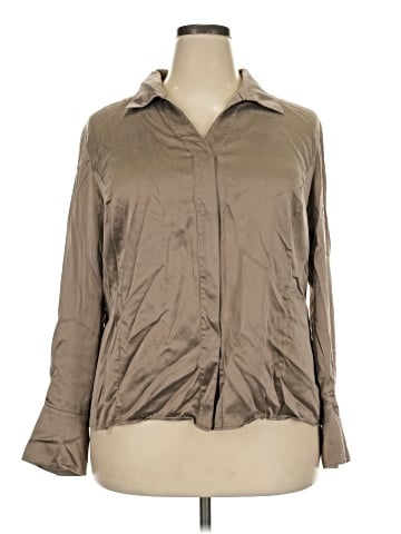 Lafayette 148 New York Long Sleeve Silk Top (view 1)
