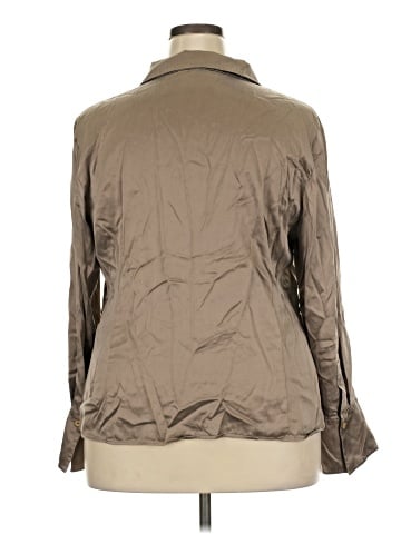 Lafayette 148 New York Long Sleeve Silk Top (view 2)