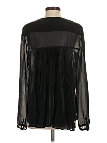 Elizabeth and James Long Sleeve Silk Top (view 2)