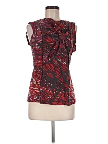 BCBGMAXAZRIA Sleeveless Silk Top (view 1)