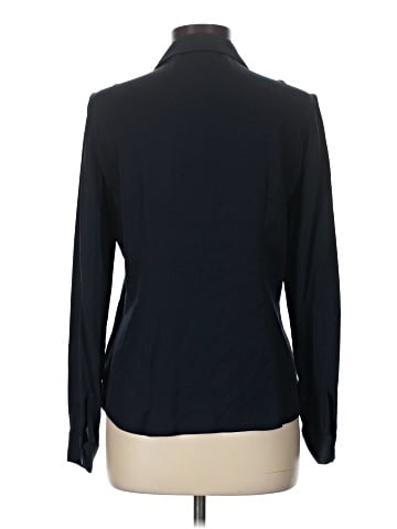 Theory Long Sleeve Silk Top (view 2)