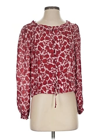 Intermix Long Sleeve Silk Top (view 1)