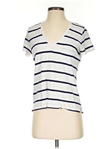 Madewell Whisper Cotton V-Neck Pocket Tee in Creston Stripe (view 1)