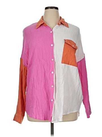 Unbranded Long Sleeve Button-Down Shirt (view 1)
