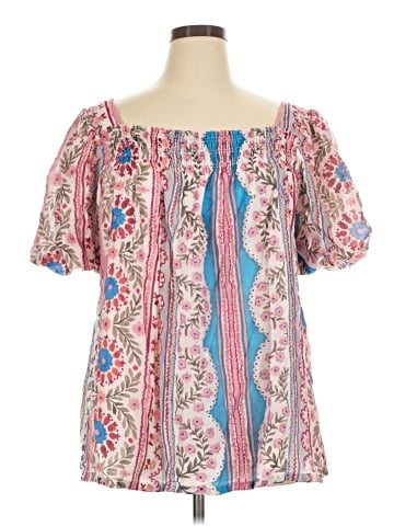 Umgee Short Sleeve Blouse (view 1)