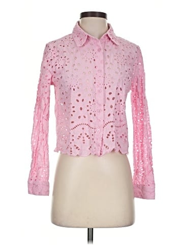 Ultra Pink Long Sleeve Blouse (view 1)