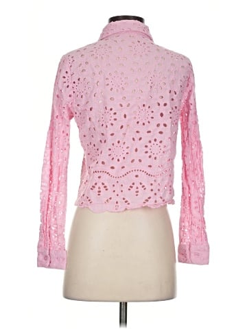 Ultra Pink Long Sleeve Blouse (view 2)
