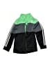 Adidas 100% Polyester Color Block Green Track Jacket Size 7 - photo 1