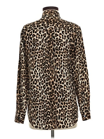 Equipment Long Sleeve Silk Top (view 2)