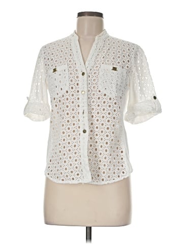 Anne Klein Short Sleeve Blouse (view 1)