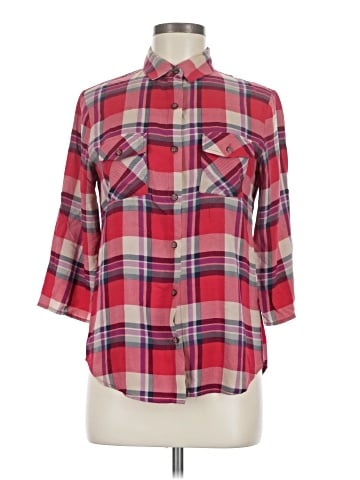 Fun2Fun 3/4 Sleeve Button-Down Shirt (view 1)