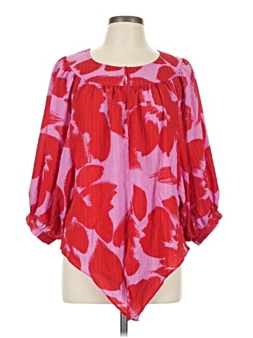 Rose + Olive 3/4 Sleeve Blouse (view 1)