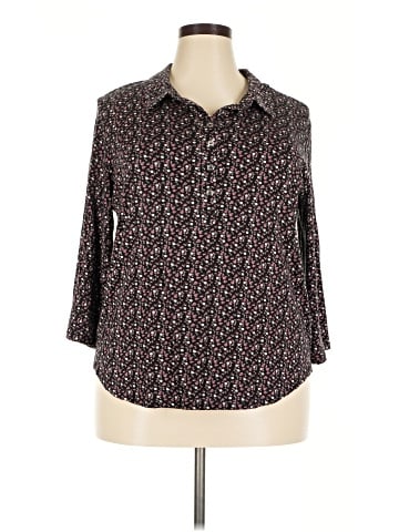 Hasting & Smith 3/4 Sleeve Button-Down Shirt (view 1)