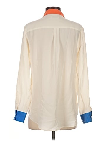 Equipment Long Sleeve Silk Top (view 2)