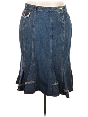 Ashley Stewart Denim Skirt (view 1)