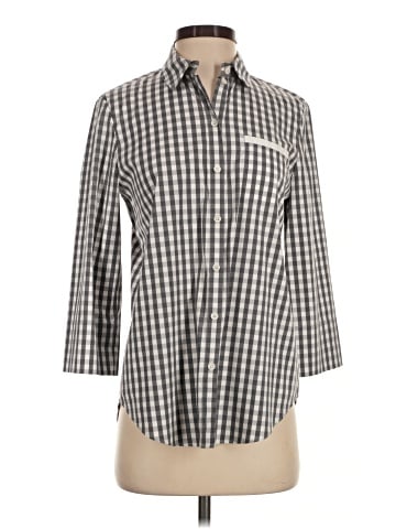 Lafayette 148 New York 3/4 Sleeve Button-Down Shirt (view 1)