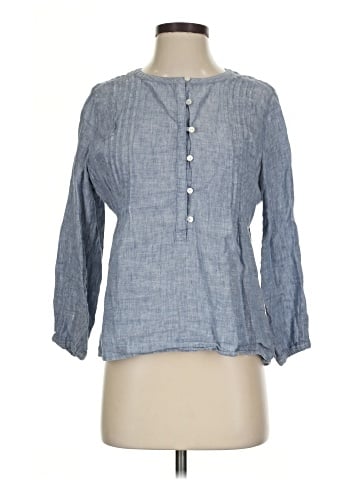 Sigrid Olsen 3/4 Sleeve Button-Down Shirt (view 1)