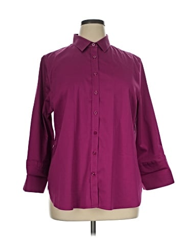 Chico's 3/4 Sleeve Button-Down Shirt (view 1)