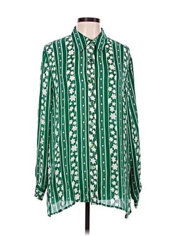 Diane von Furstenberg Long Sleeve Silk Top (view 1)