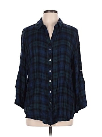 Hester & Orchard 3/4 Sleeve Button-Down Shirt (view 1)