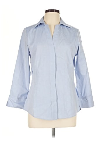 Foxcroft 3/4 Sleeve Button-Down Shirt (view 1)