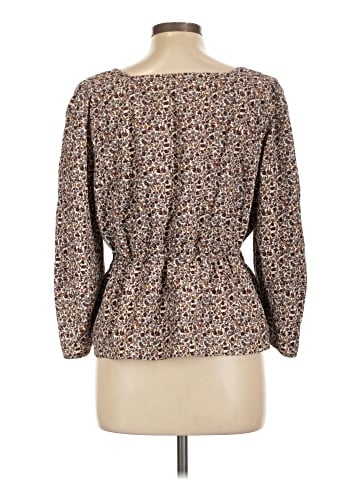 Madewell Corduroy Button-Front Peplum Top in Harvest Vine (view 2)