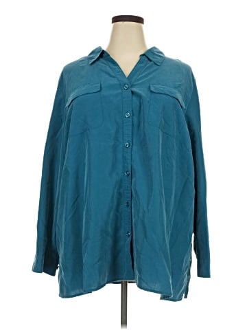 Catherines 3/4 Sleeve Button-Down Shirt (view 1)