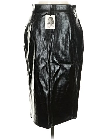 Jaclyn Smith Faux Leather Skirt (view 2)