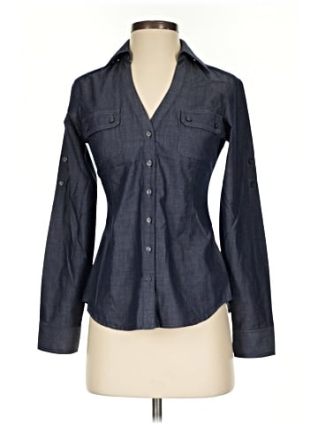 Express Design Studio Long Sleeve Button-Down Shirt (view 1)